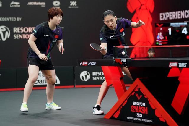 世界杯赛事资讯-陈熠/蒯曼实现逆转 赢新加坡大满贯女双首秀胜利